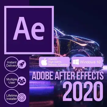 Programinės įrangos After Effects CC 2020 M | 3D Gylio Vaizdo Apdorojimo | PC/Mac
